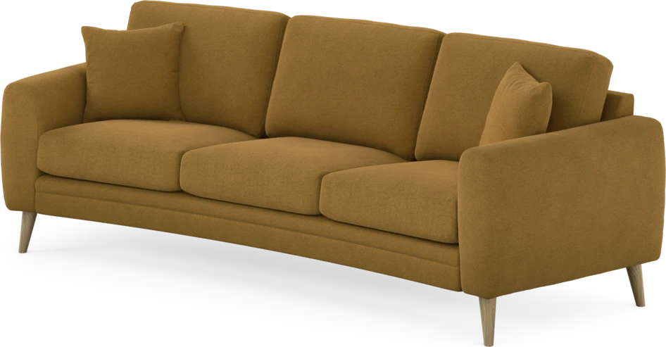 Eden - 3-sits soffa svängd - Gul