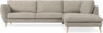 Madison Lux - 3-sits soffa med divan höger - Vit