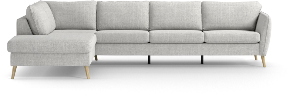 County - 3-sits soffa med divan vänster - Grå