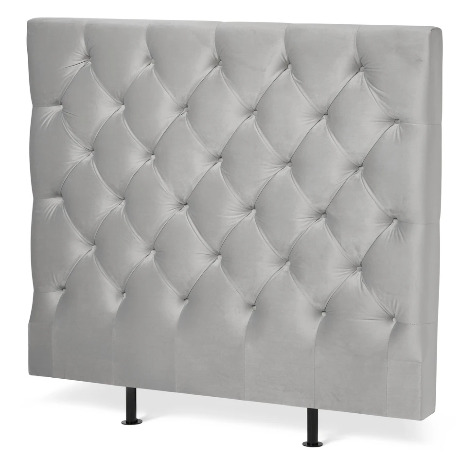 Avon L pikerad, låg - Sänggavel, B 90-140 cm - Grå