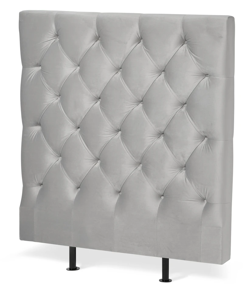Avon L pikerad, låg - Sänggavel, B 90-140 cm - Grå