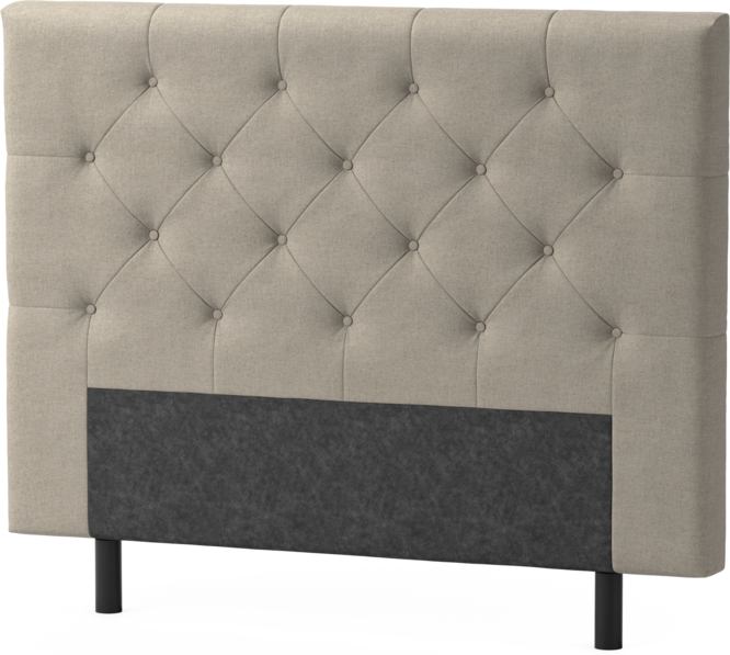 Delux Pikerad Låg - Sänggavel, 90-210 cm - Beige