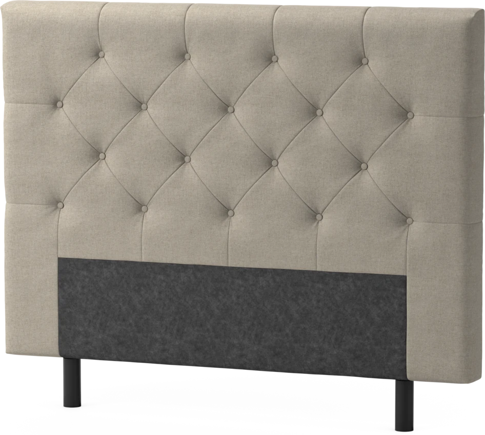 Delux Pikerad Låg - Sänggavel, 90-210 cm - Beige