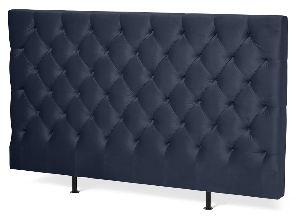 Avon L pikerad, låg - Sänggavel, B 160-210 cm - Blå