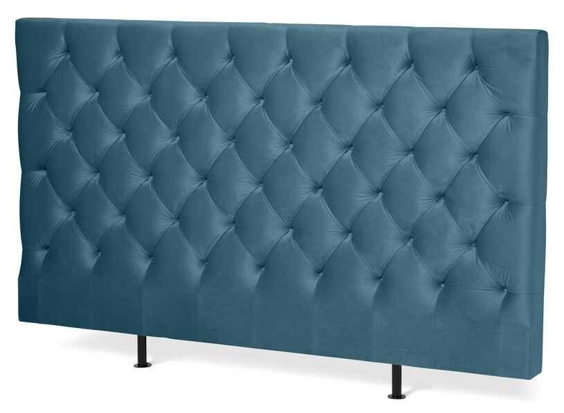 Avon L pikerad, låg - Sänggavel, B 160-210 cm - Blå