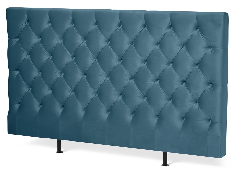 Avon L pikerad, låg - Sänggavel, B 160-210 cm - Blå