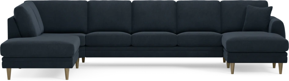 Eden - 3-sits soffa med divan vänster och schäslong höger - Blå