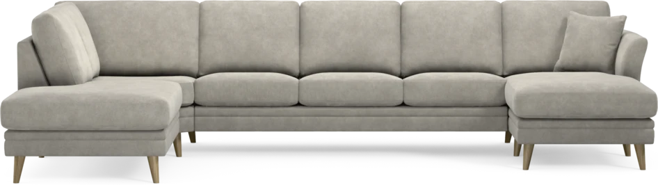 Eden - 3-sits soffa med divan vänster och schäslong höger - Grå