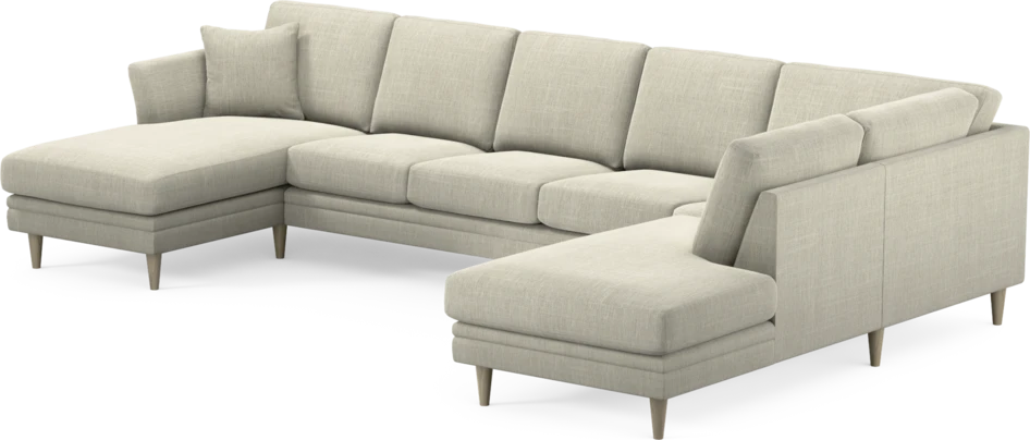 Eden - 3-sits soffa med schäslong vänster och divan höger - Beige