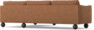 Madison Lux - 3-sits soffa med divan höger - Orange