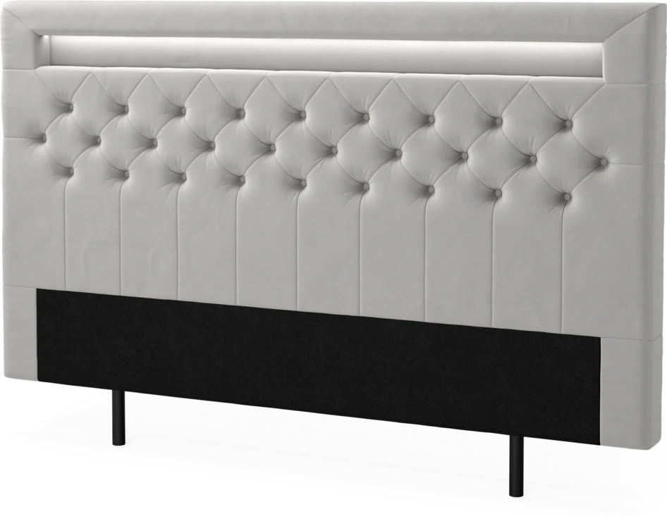 New York led - Sänggavel, 90-210 cm - Grå