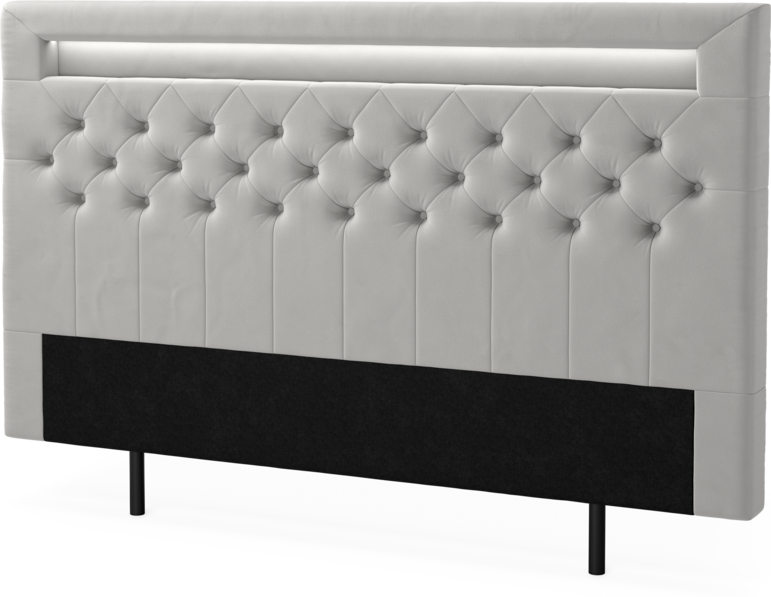 New York led - Sänggavel, 90-210 cm - Grå