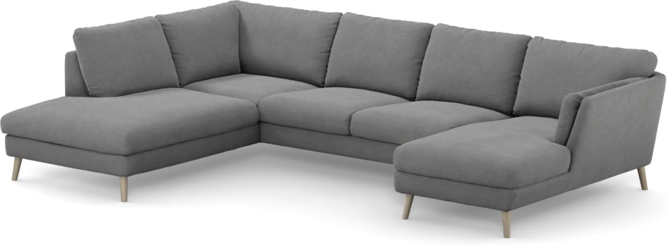 Madison - 2-sits soffa med divan vänster och schäslong höger - Grå