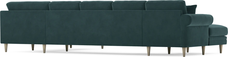 Eden - 3-sits soffa med schäslong vänster och divan höger - Blå