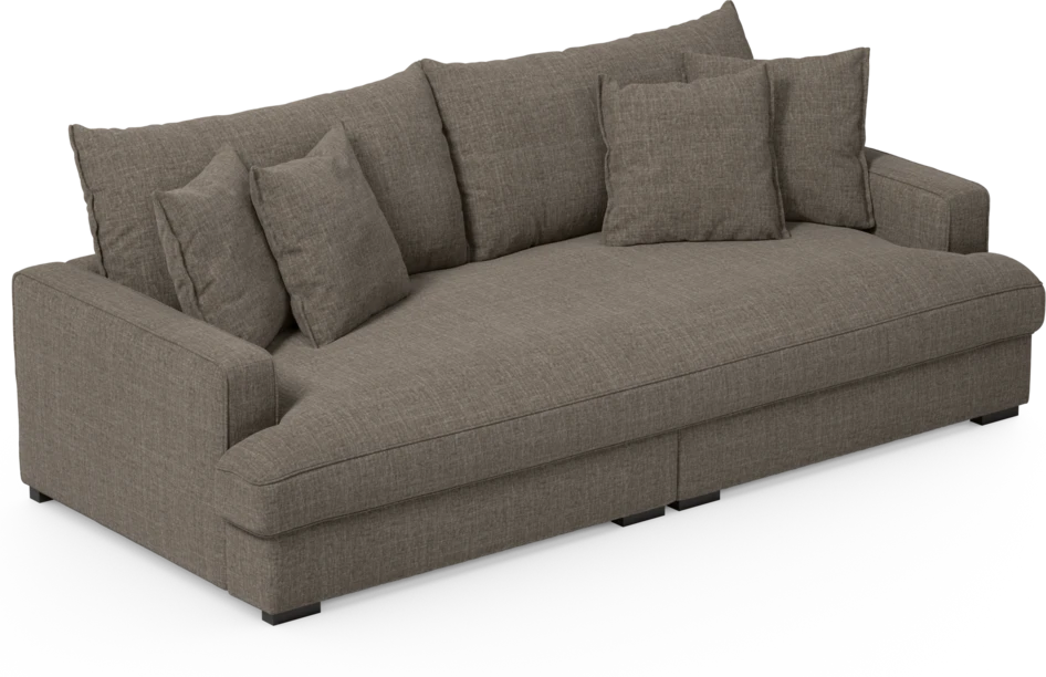 Rossi - 3-sits soffa, hel dyna - Brun