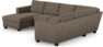Friday - Hörnsoffa, 3+2-sits med schäslong vänster - Brun
