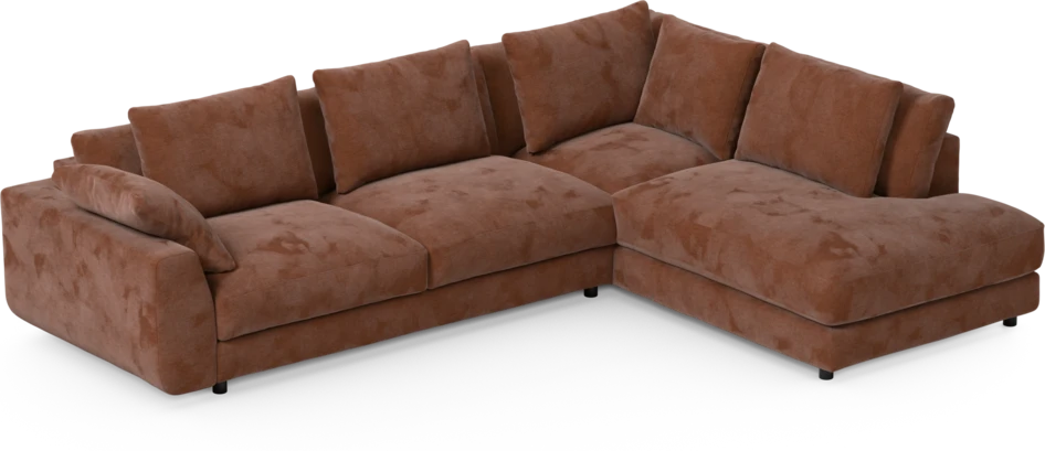 Amie - 3-sits med divan höger - Orange