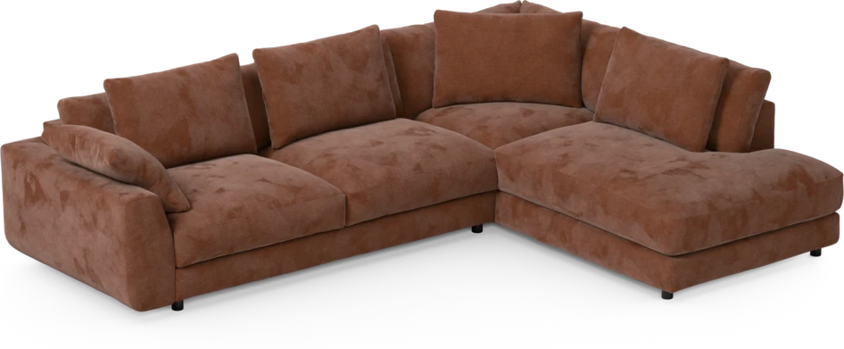 Amie - 3-sits med divan höger - Orange