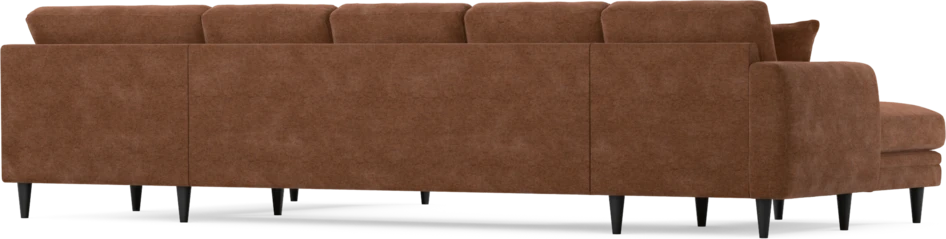 Eden - 3-sits soffa med schäslong vänster och divan höger - Orange