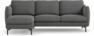 Madison Lux - 2-sits soffa med schäslong vänster - Grå