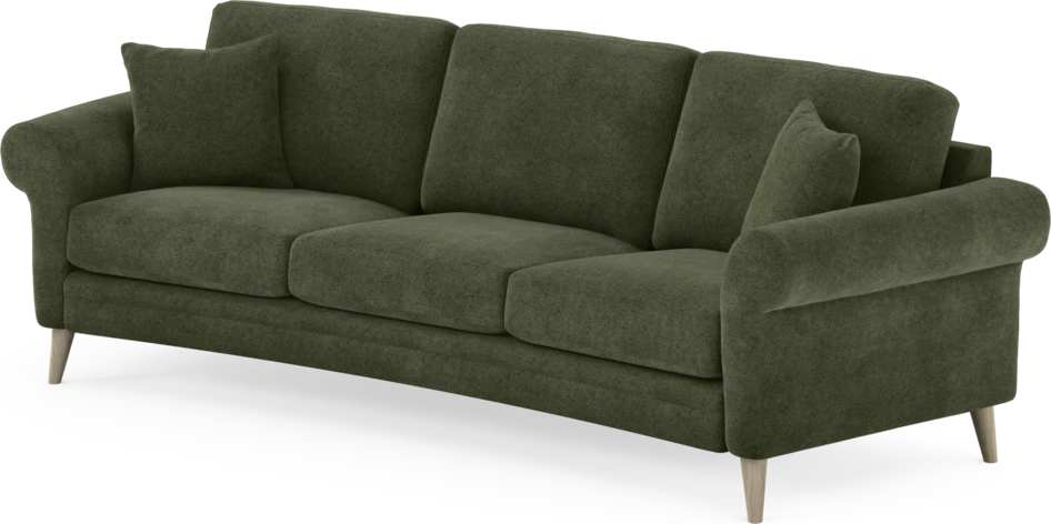 Eden - 3-sits soffa svängd - Grön