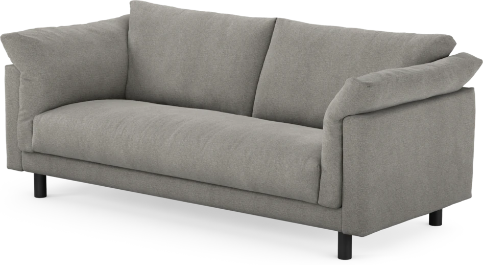 Cherrie - 2,5-sits soffa, hel dyna, fast klädsel - Grå