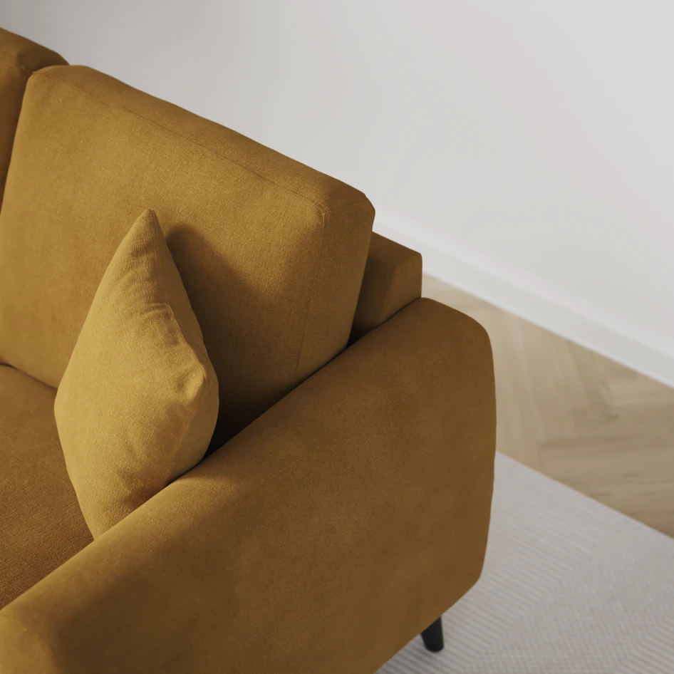 Eden - 3-sits soffa - Gul