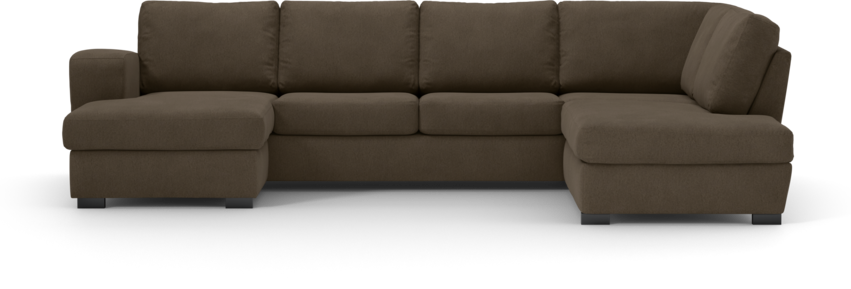 Friday - 3-sits soffa med schäslong vänster och divan höger - Brun