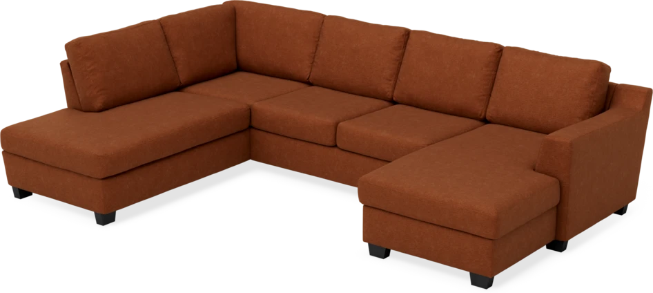 Friday - 3-sits soffa med divan vänster och schäslong höger - Orange