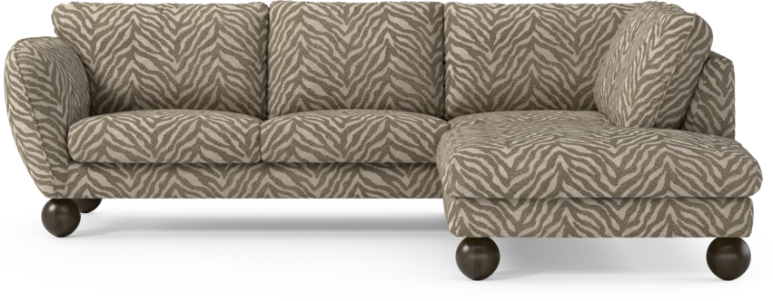 Madison Lux - 2-sits soffa med divan höger - Brun