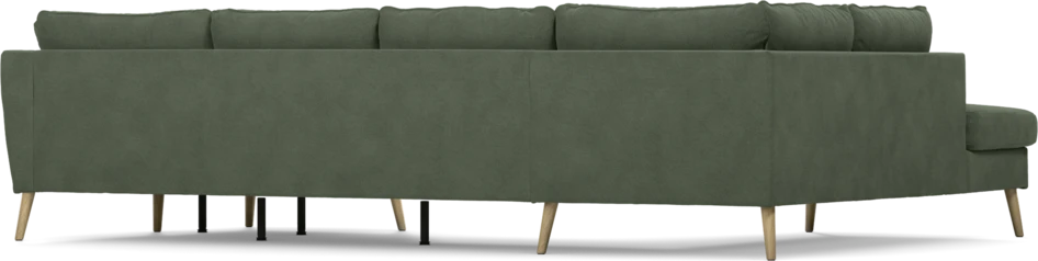County - 3-sits soffa med divan vänster och schäslong höger - Grön