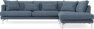 Harper - 3-sits soffa med divan höger - Blå