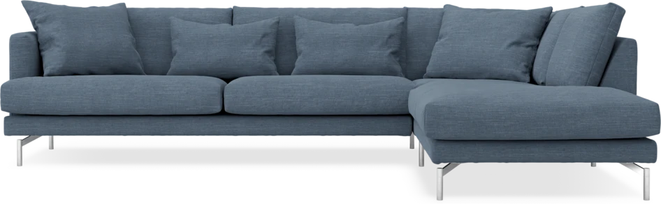Harper - 3-sits soffa med divan höger - Blå