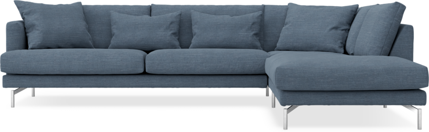 Harper - 3-sits soffa med divan höger - Blå