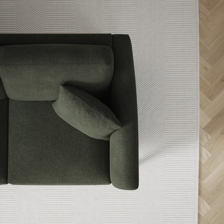 Eden - 3-sits soffa svängd - Grön