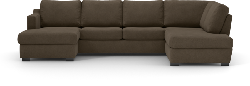 Friday - 3-sits soffa med schäslong vänster och divan höger - Brun