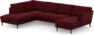 Madison Lux - 2-sits soffa med divan vänster och schäslong höger - Röd