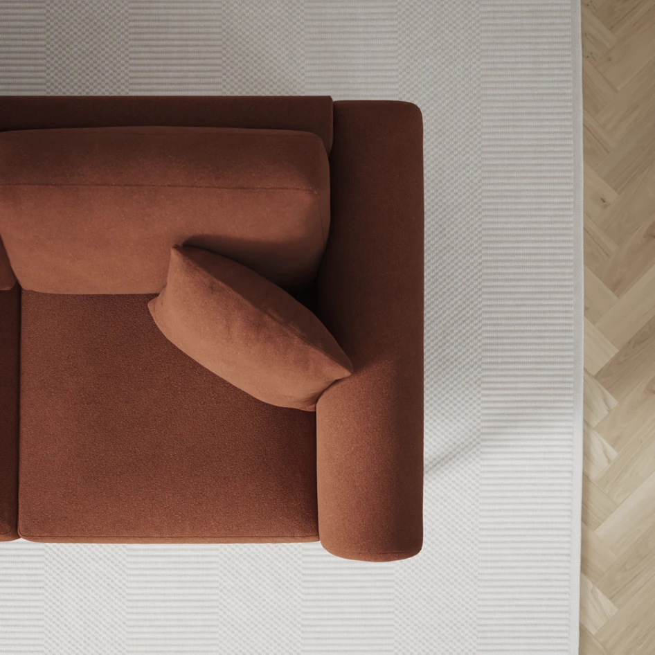 Eden - 3-sits soffa svängd - Orange