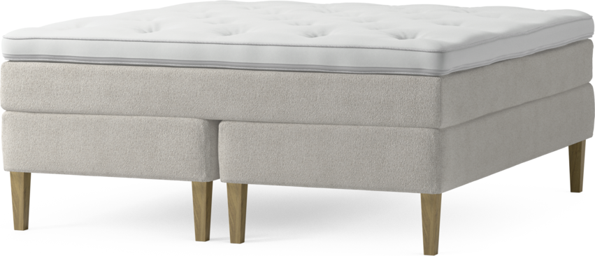 Delux Sense - Kontinentalsäng, dubbelsäng med bäddmadrass och sängben