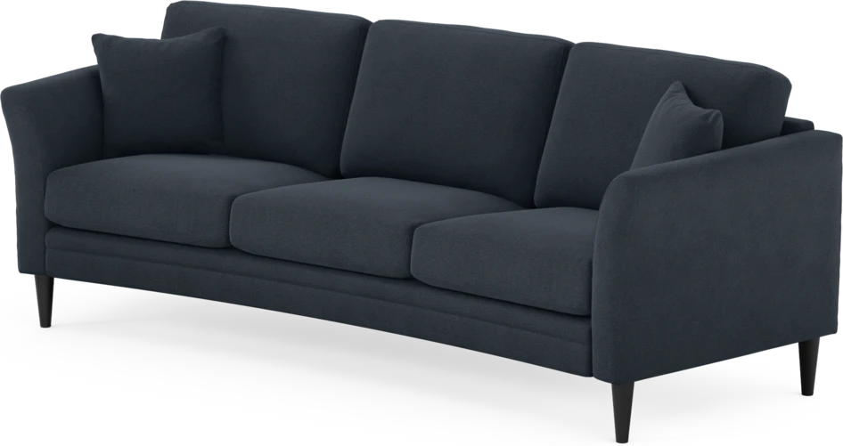 Eden - 3-sits soffa svängd - Blå