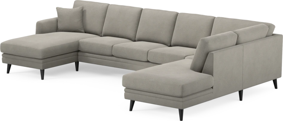 Eden - 3-sits soffa med schäslong vänster och divan höger - Grå
