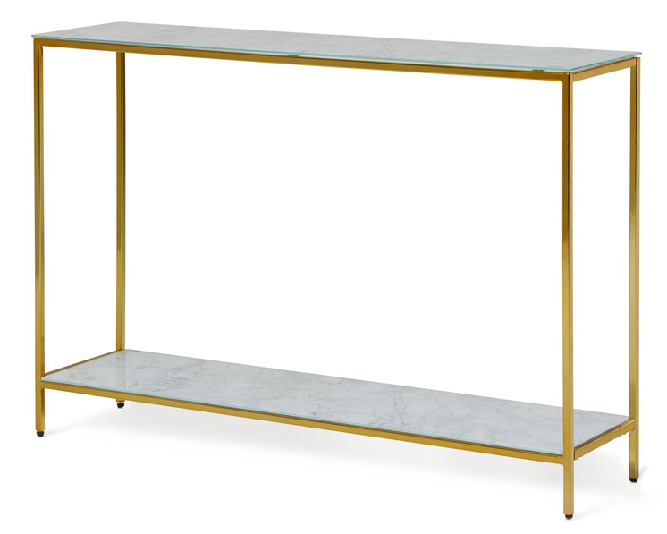 Nancy - Avlastningsbord, B 120 cm - Gul