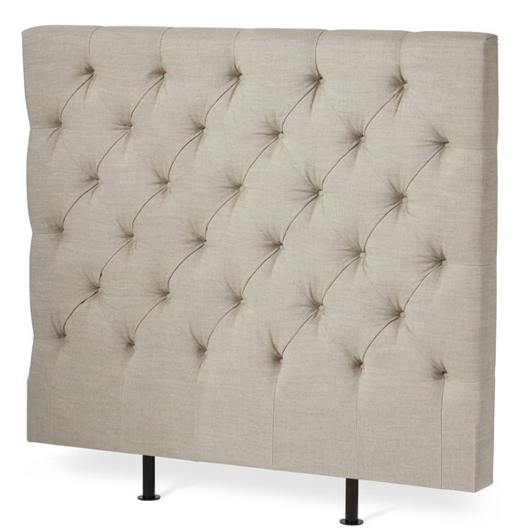 Avon L pikerad, låg - Sänggavel, B 90-140 cm - Beige