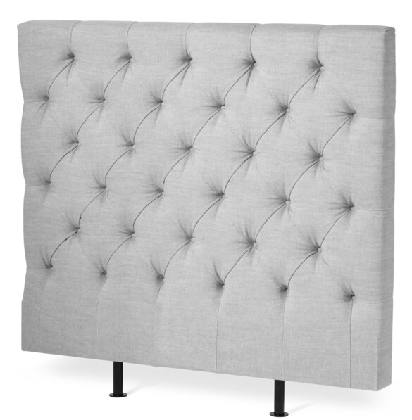 Avon L pikerad, låg - Sänggavel, B 90-140 cm - Grå