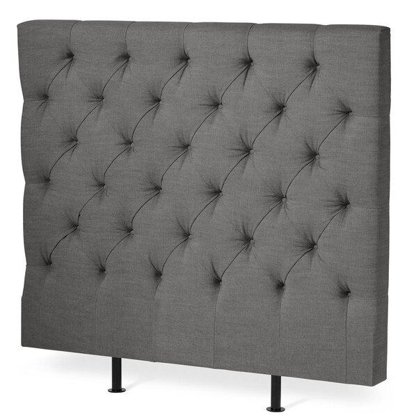 Avon L pikerad, låg - Sänggavel, B 90-140 cm - Grå