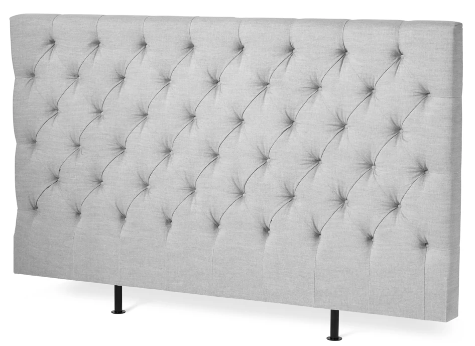 Avon L pikerad, låg - Sänggavel, B 160-210 cm - Grå