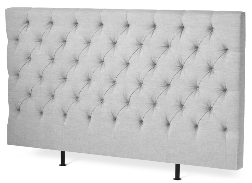 Avon L pikerad, låg - Sänggavel, B 160-210 cm - Grå
