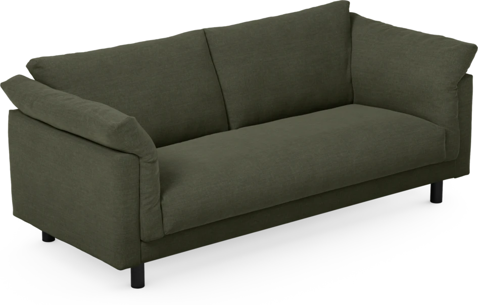 Cherrie - 2,5-sits soffa, hel dyna, fast klädsel - Grön