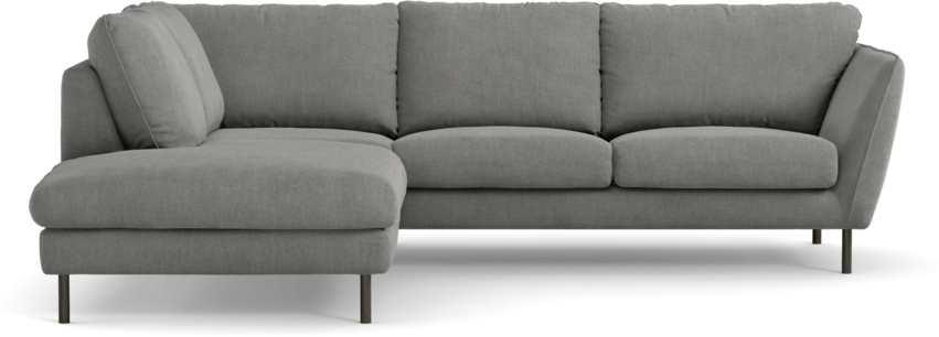 Madison Lux - 2-sits soffa med divan vänster - Grå