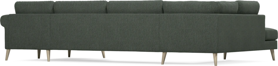 Bridge - 3-sits soffa med divan vänster och schäslong höger - Grön